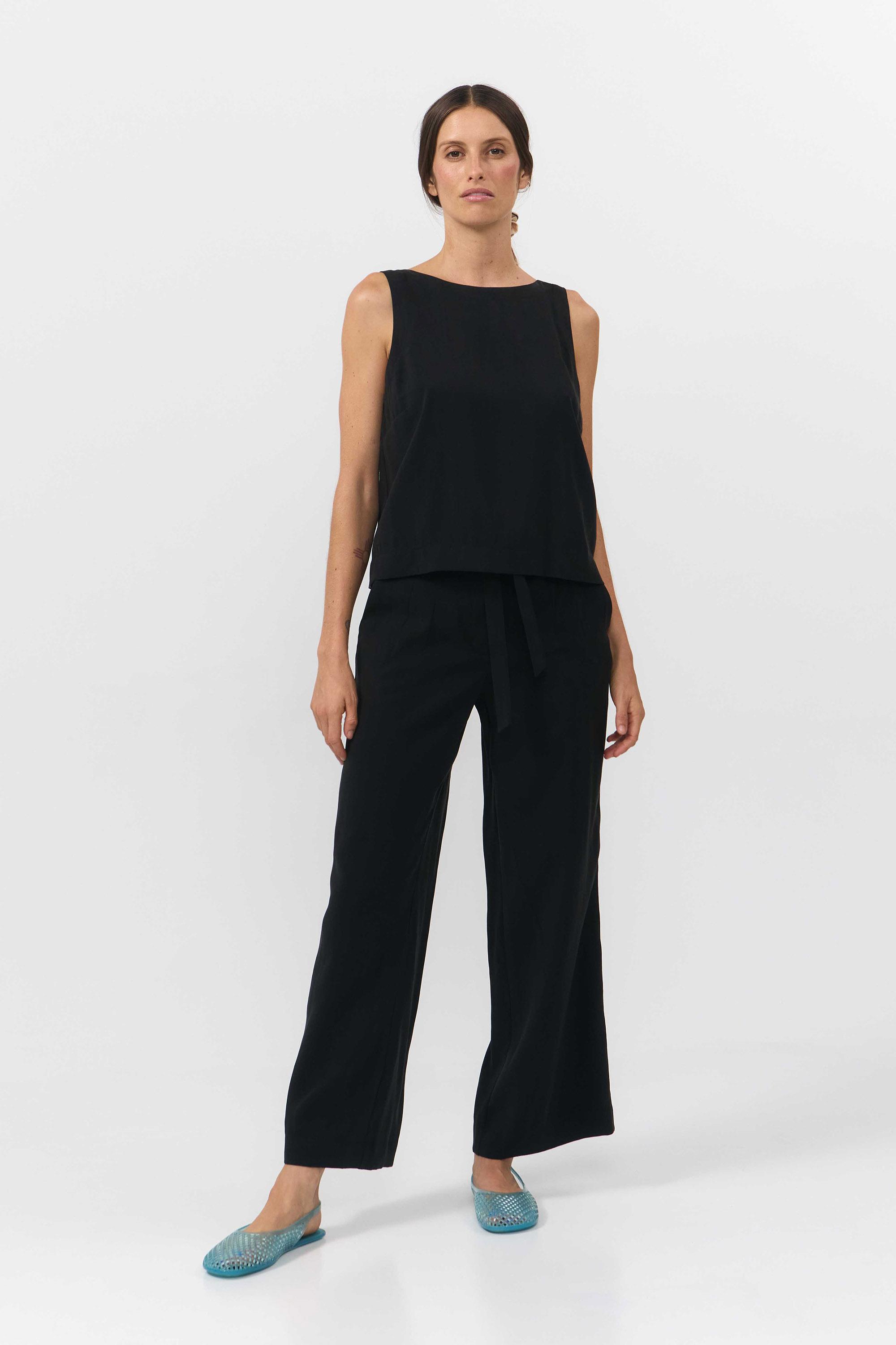 Suite 13 Pas Top Black Tencel Modal Shirt schwarz